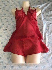 "Frederick's of Hollywood" Beautiful Red Babydoll Set