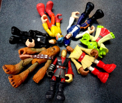 Vintage Hasbro 2004 Jedi Force Chunky Action Figures Collection 7pcs Lucasfilm