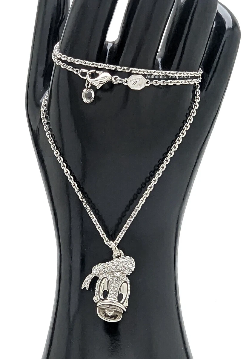 New 100% SWAROVSKI Crystal Pave Disney Donald Duck Pendant 