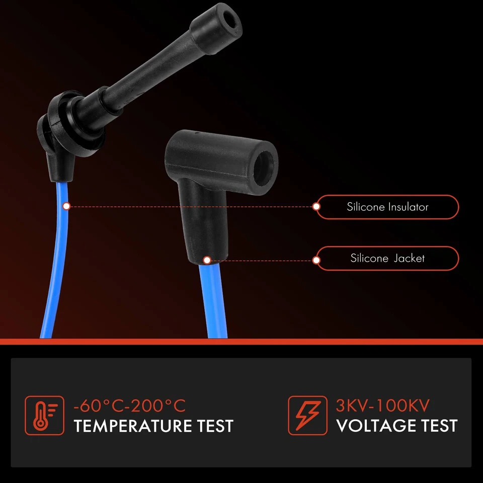 6x Juegos de cables de bujía para Honda Passport 1994-1996 Isuzu Rodeo 1993-1996 3,2 L Foto 4 de 4