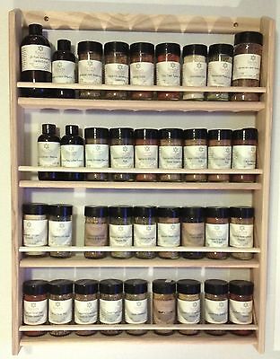Oak Wood 36 Jar Spice Rack 26 5 H X, Large Wooden Wall Mounted Spice Rack