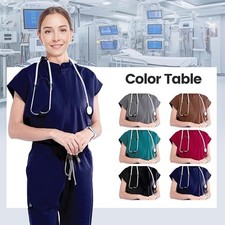 Scrubs Women Scrub Sets,Slim Scrubs Stretch Top Jogger Scrub Pants Stand Collar