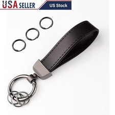 Genuine Leather Keychain Multifunctional Car Key Ring Durable Gift All Vehicles
