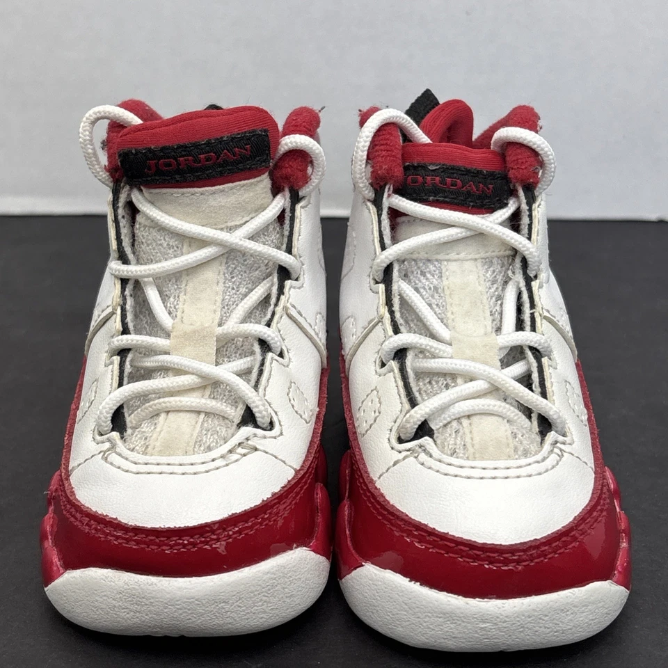 Nike Air Jordan 9 Retro TD 401812-160 White/Black-Gym Red Size 4C Toddler - Изображение 4 из 4