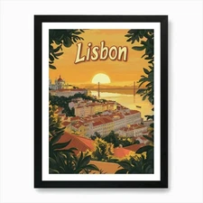 Aihrgdesign A Mid Century Modern Tr Framed Wall Art Poster Canvas Print Picture