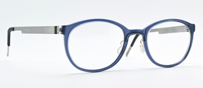 LINDBERG Brille 1032 47-19 135 Col AE26 Acetanium Panto Blau Transluzent Silber