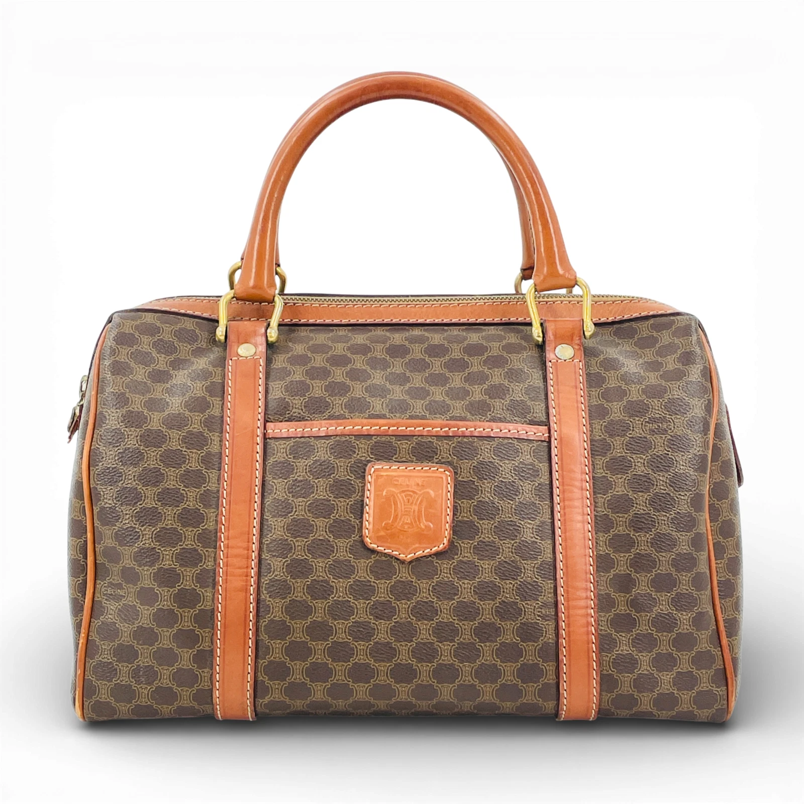 Celine — Auth CELINE Macadam Canvas Ladies Boston Bag KC062