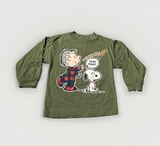 Vintage 1970’s Snoopy Linus Playing Fetch Shirt 6 Peanuts USA Made Rare Kids