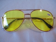 1.25 Strength Bifocal Aviator Style Reading Sunglasses - Yellow Lens