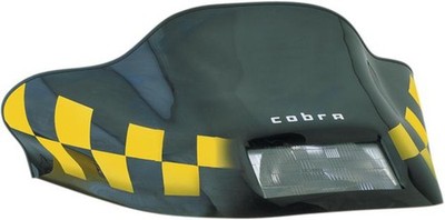 Powermadd Cobra Windshield Low 12.75'' Black/Yellow #13120 Ski-Doo