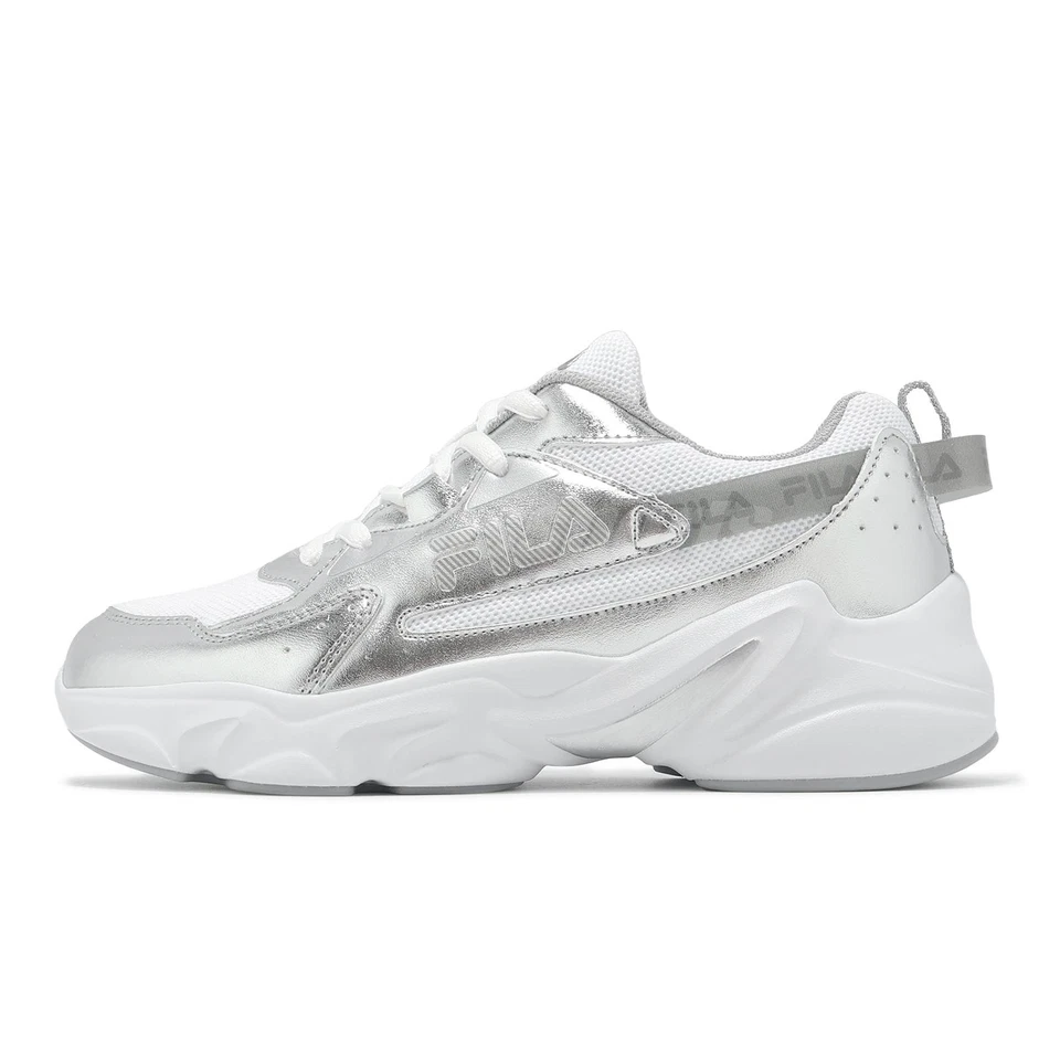 Fila HIDDEN TAPE 10 Silver White Women Lifestyle Casual Shoes Sneakers - Immagine 2 di 4