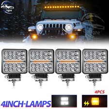 4pcs 4 9000lm 90w Led Work Light Bar Spot Flood Pod For Truck Driving Off Road 4pcs 4 9000lm 90w Led Work Light Bar Spot Flood Pod For Truck Driving Off Road