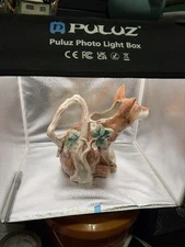 Fitz and Floyd “Happy Red Fox” tea pot with creamer and sugar dish beautiful set