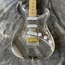 6 Strings Electric Guitar SSS Pickups Solid Acrylic Body Maple Fretboard Neck