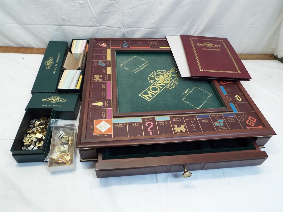 Rare Monopoly complete wood table 1991 Franklin Mint Deluxe Collector's edition - Games - Des