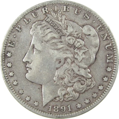 1891 O Morgan Silver Dollar VF Very Fine $1 Coin SKU:I24624