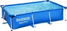 Above Ground Swimming Pool Bestway Steel Pro 259 x 170 x 61cm Rectangular Pool