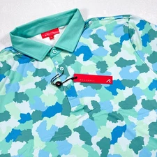 NWT REDVANLY Men's Size XL Pool Green Dawson Stretch Performance Golf Polo Shirt