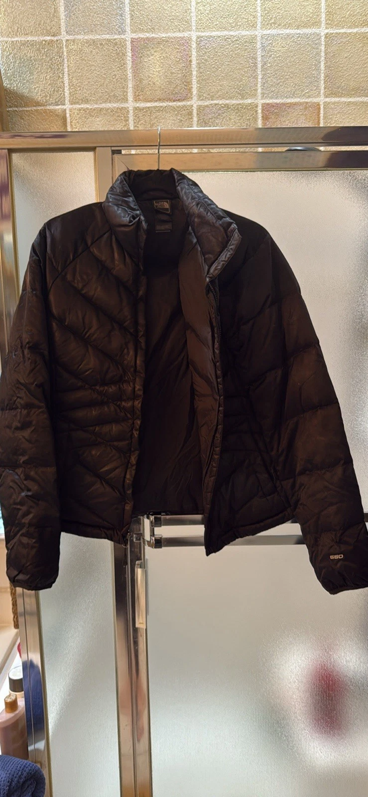The North Face 550 Black Puffer Hooded Jacket Woman’s Size SP Down