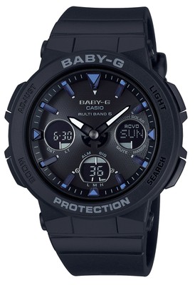 Unused CASIO BABY-G BEACH TRAVELER BGA-2500-1AJF Black Solor WoMen 