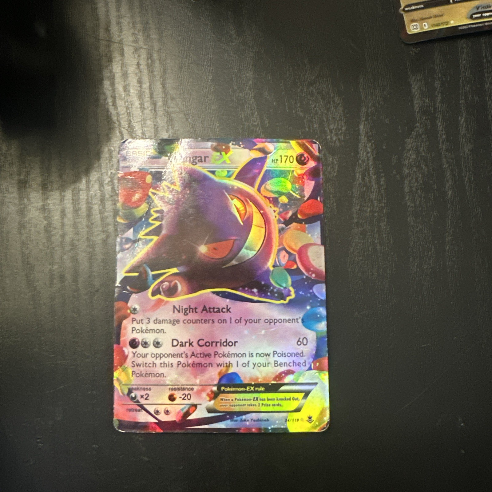 Gengar EX 34/119 XY-Phantom Forces Holo NM Excellent Condition