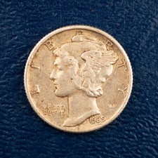 1939 Mercury Dime, XF Condition, Hints of Luster, Better Date Silver E55