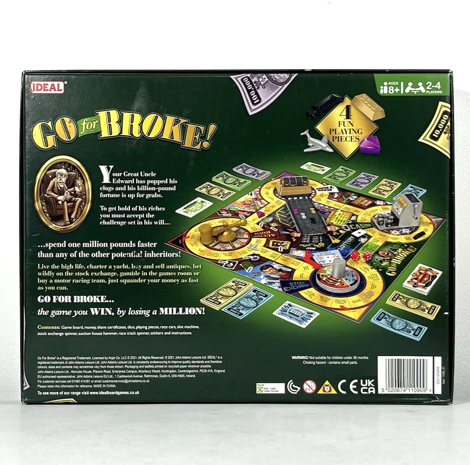 Go for Broke Board Game 2021 Edition by Ideal Complete  2 - 4 Player  Age 8+  #2 - Image 2 of 4
