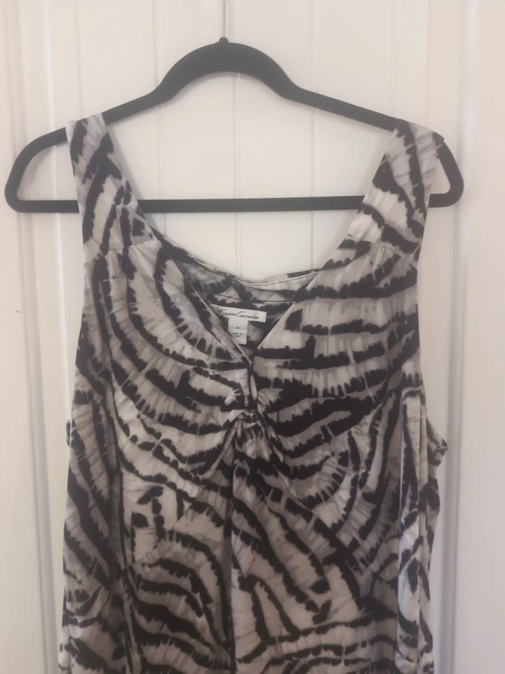 Maxi Vestido de Verano Kenneth Cole New York Talla Grande 3X Tie Dye Boho Clásico Hippie Foto 4 de 4