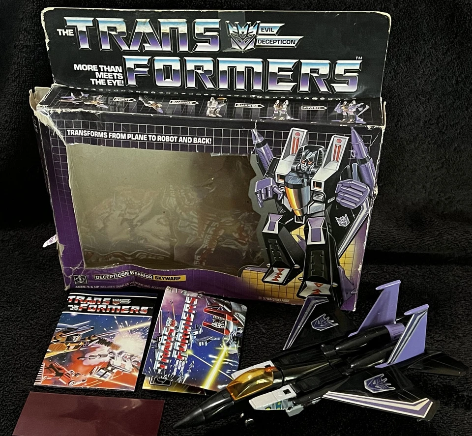 G1 1984 SKYWARP • PRE RUB • 100% COMPLETE w/BOX • VINTAGE G1 TRANSFORMERS - Image 2 of 4