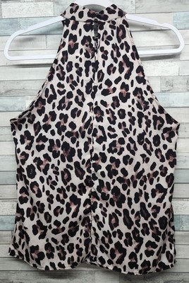 Mohito Halter Top Size 36 Womens Cheetah Print US Size Small 4-6