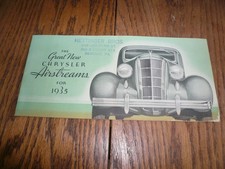 1935 Chrysler Sales Brochure - Vintage 1935 Chrysler Sales Brochure - Vintage
