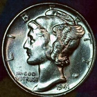 1941-P Mercury Dime – Uncirculated – Brilliant 90% Silver