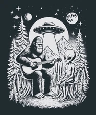 Bigfoot Alien Stickers (4) DIY Labels Card Gift Craft Paper Journal