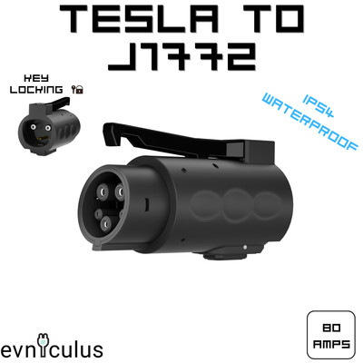 Tesla to J-1772 Type 1 EV Adapter AC Destination Charger Universal Connector