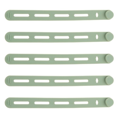 5Pcs Adjustable Silicone Cable Organizers Ties Reusable Wire Storage Band - Picture 3 of 30