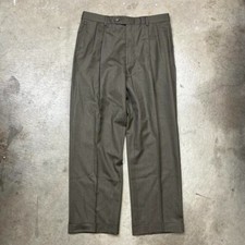 Vintage 80s Jos A Bank pleated trousers brown size 34 dress pants herringbone