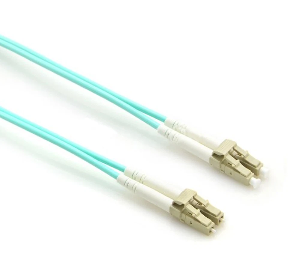 20m LC-LC Duplex 50/125 OM4 Multimode 100GB Fiber Patch Cable OFNR Aqua 65FT - Image 1 of 1