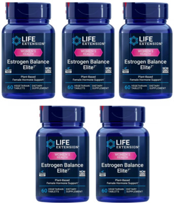 Life Extension Estrogen Balance Elite 5X60tabs Fenugreek/Cohosh/Vitex NonGMO