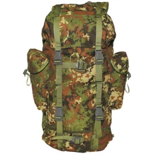 MFH Rucksack BW 65L Military Backpack Paintball Army Pack Vegetato Woodland Camo