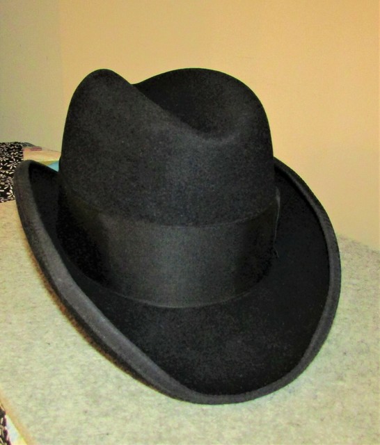 SALE English Riding Horse Show Hat, Homburg Hat, Bedford Tack Show Hat