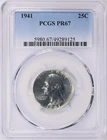 1941 Washington Quarter PCGS PR67 Bright White PF67