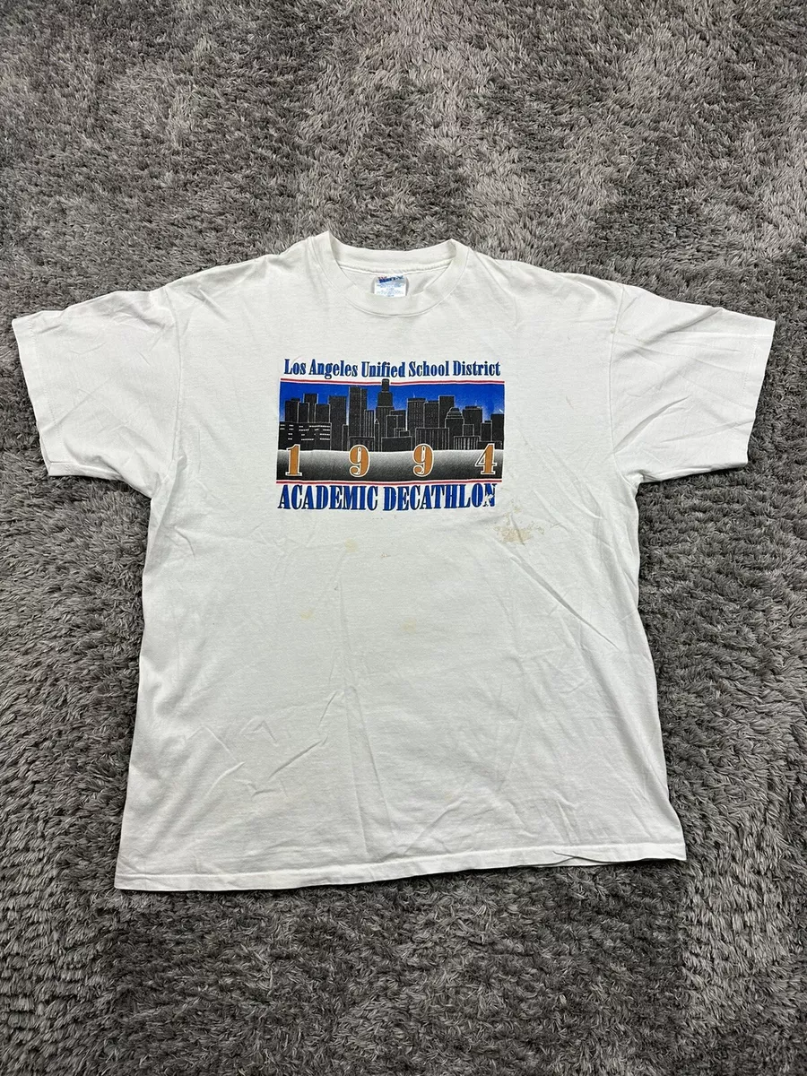 Vintage Los Angeles Unified School District Academic Decathlon 1994 T Shirt  XL