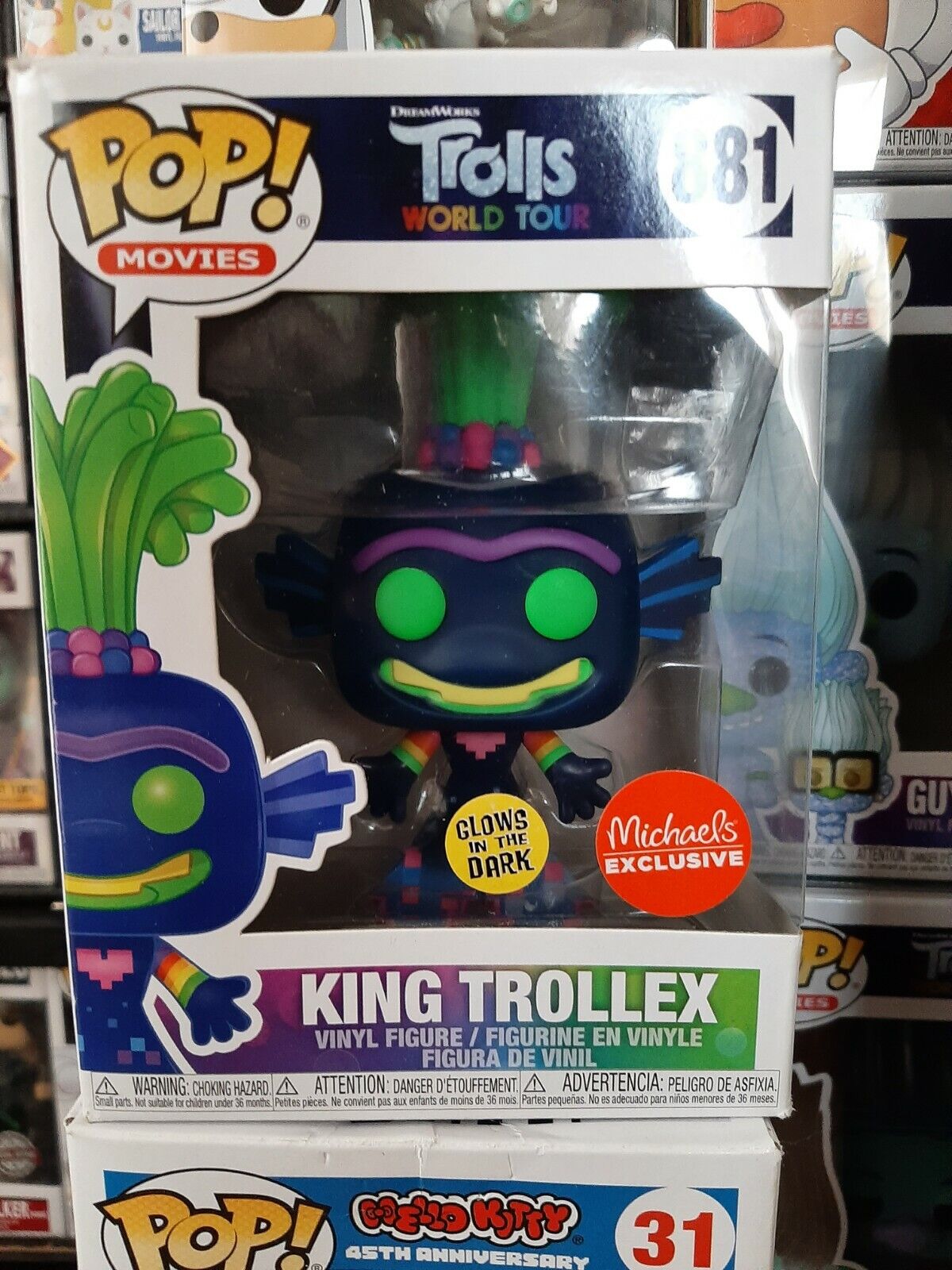 Funko Pop! Filme Trolls World Tour King Trollex 881 Colecionavel