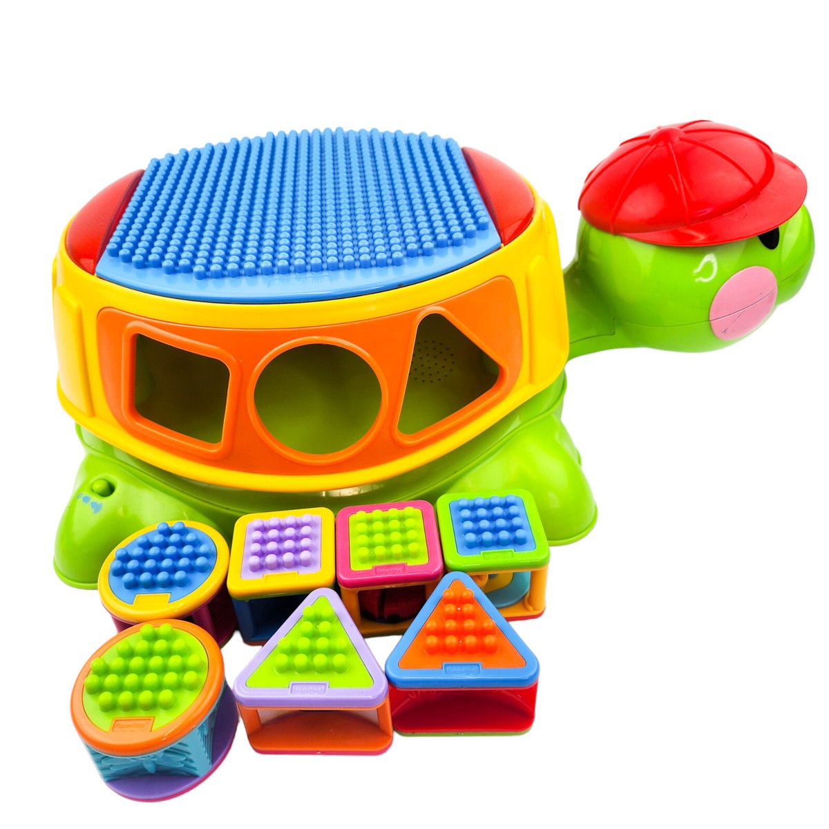 Fisher Price Build Spill Musical Turtle with Peek A Boo Blocks - Main Image