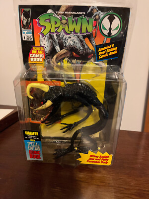 1994 Spawn VIOLATOR Poseable Action Figure Plus Special Edition Comic Book