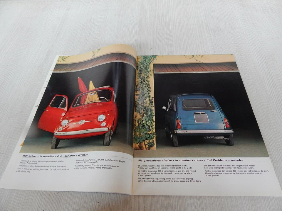 BROCHURE DEPLIANT ORIGINALE FIAT DINO 2300 1500 600 500 850 1100 124 1800 ETC - Immagine 3 di 4