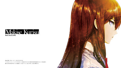 Anime girls pale redhead white background simple makise Playmat Gaming Mat Desk