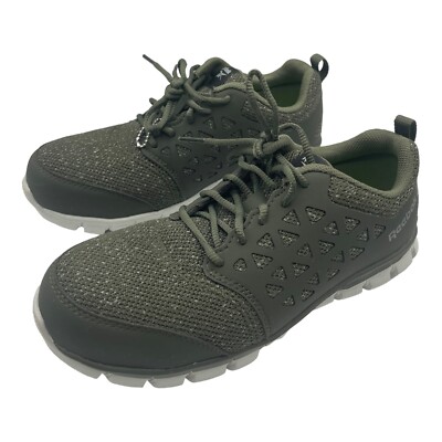 Reebok Women Sublite Cushion Safety Comp Toe Work Shoe Green