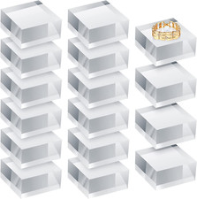 16 Pcs Clear Acrylic Blocks Acrylic Square Display Block Clear Polished 2 X 2 X