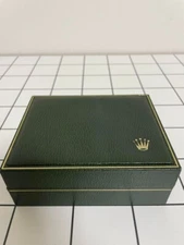 ROLEX Green Watch Box Case 11.00.01 Wood Leather Vintage #23